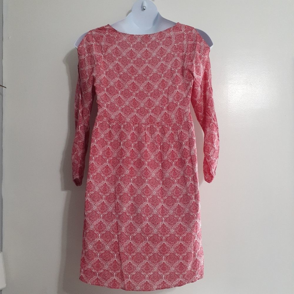 Ellos Red Floral Lightweight Dress 10 or 12 NWT - Picture 2 of 10